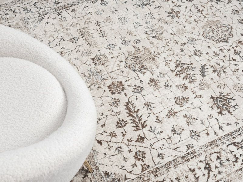 Creation | Cream | Kurzflorteppich | rund