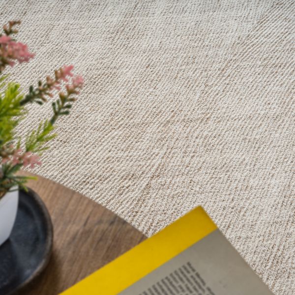 Moderner Kurzflor Teppich Flowline 52076 170-Beige