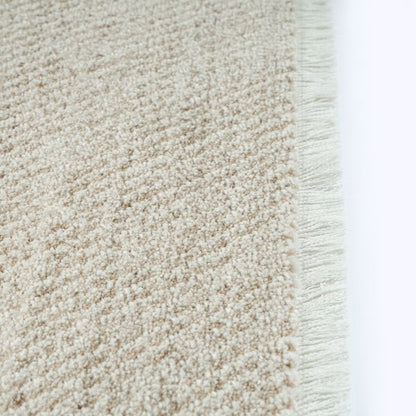 Moderner Flowline Kurzflor-Teppich in Beige