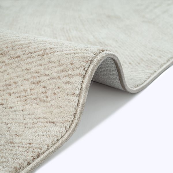 Moderner Flowline Kurzflor-Teppich in Beige