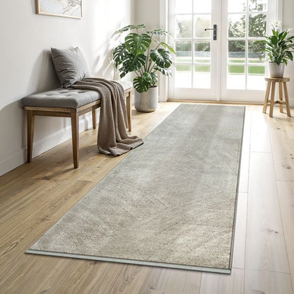 Moderner Flowline Kurzflor-Teppich in Beige