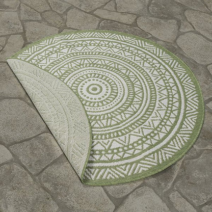 Runder Indoor & Outdoor Kurzflorteppich Green – Maestro