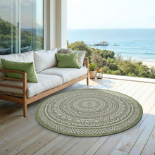 Bild im Galerie-Viewer laden (Runder Indoor &amp; Outdoor Kurzflorteppich Green – Maestro)