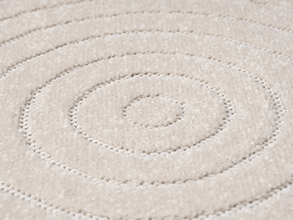 Teneriffe Plus Outdoor Teppich Rund – Moderner In- & Outdoorteppich-Cream