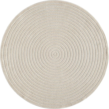 Teleriffe Plus Plus Outdoor Teppich Rund – Moderner In- & Outdoorteppich-Beige