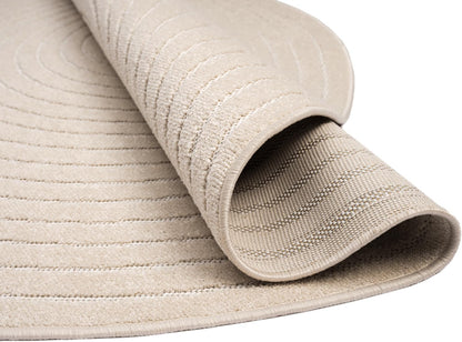 Teleriffe Plus Plus Outdoor Teppich Rund – Moderner In- & Outdoorteppich-Beige