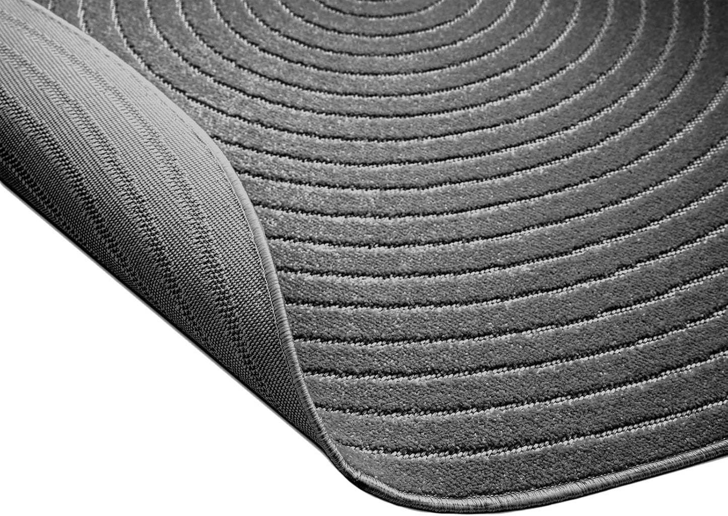 Teleriffe Plus Plus Outdoor Teppich Rund – Moderner In- & Outdoorteppich-Anthracite