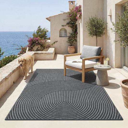 Maestro | Anthracite | Tapis moderne intérieur & extérieur