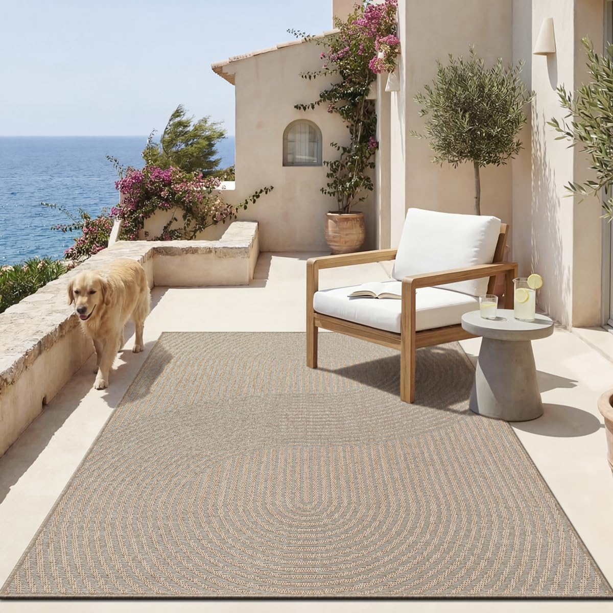 Maestro | Beige | Moderner In-& Outdoor Teppich