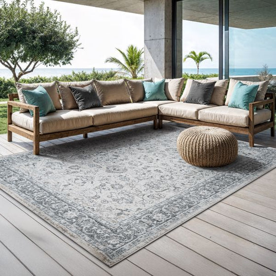 Salsa In-/Outdoor Teppich 54577 179-Beige Grey – Moderner Wetterfester Teppich für Innen & Aussen