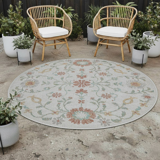 In- & Outdoor Teppich Salsa 54578 160-Cream – Rund