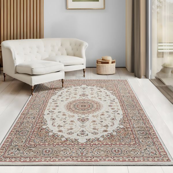 Teppich Dubai | Creme | Kurzflorteppich