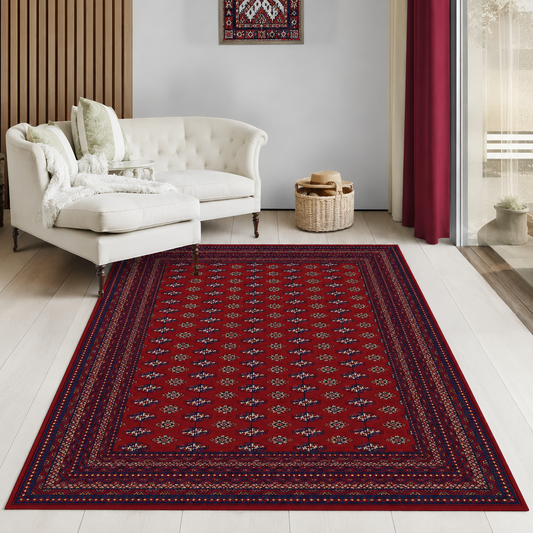 Teppich Dubai | Red | Kurzflorteppich
