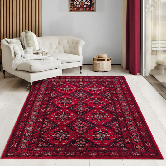 Teppich Dubai | Red | Kurzflorteppich