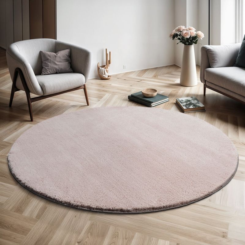 Teppich Hochflor Loft 37 56-Blush-round