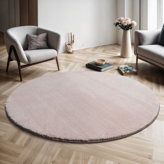 Teppich Hochflor Loft 37 56-Blush-round