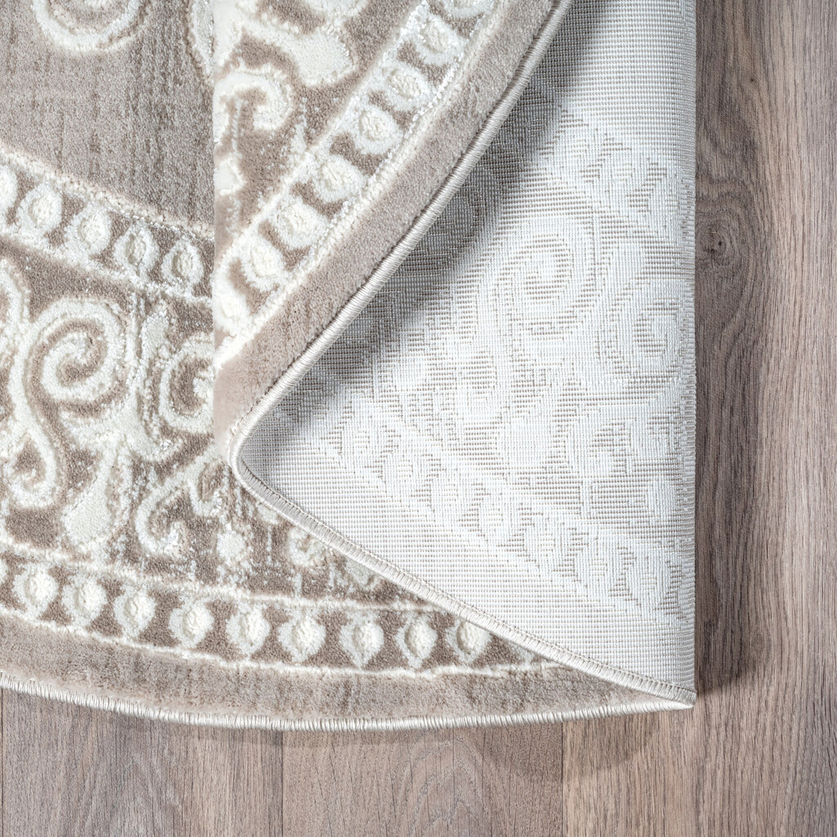 Harmony | Beige | Kurzflorteppich | rund
