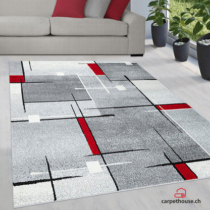 Thales Moderner Teppich 6102 951-Grey Red