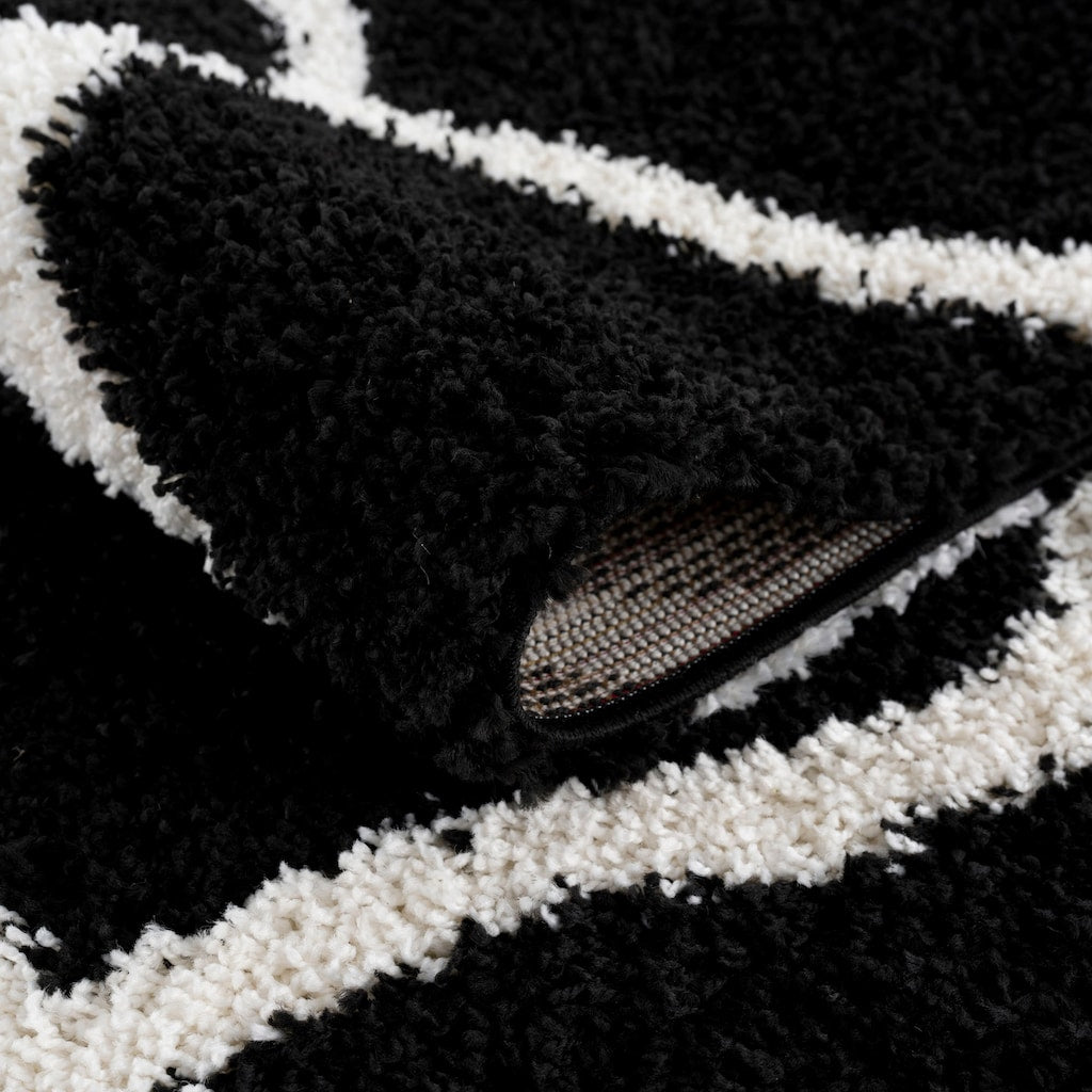 Madrid Schwarz – Hochflor Teppich
