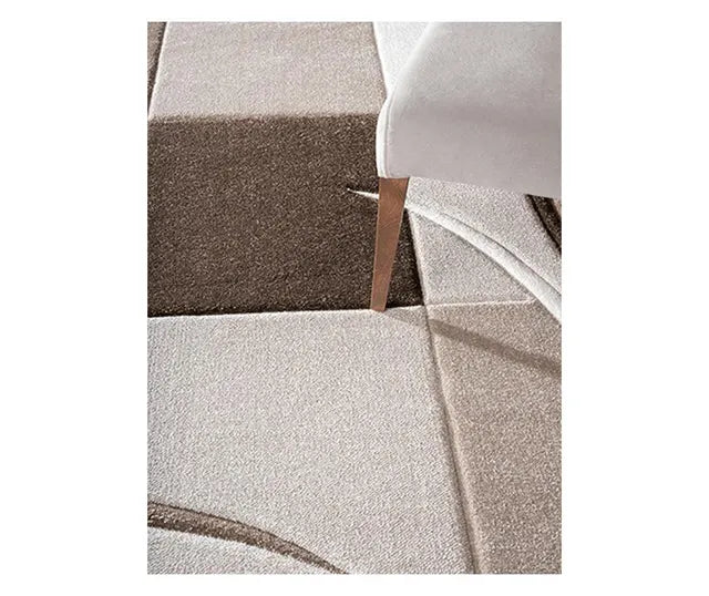 Designer Teppich Diamond Karo Braun Beige