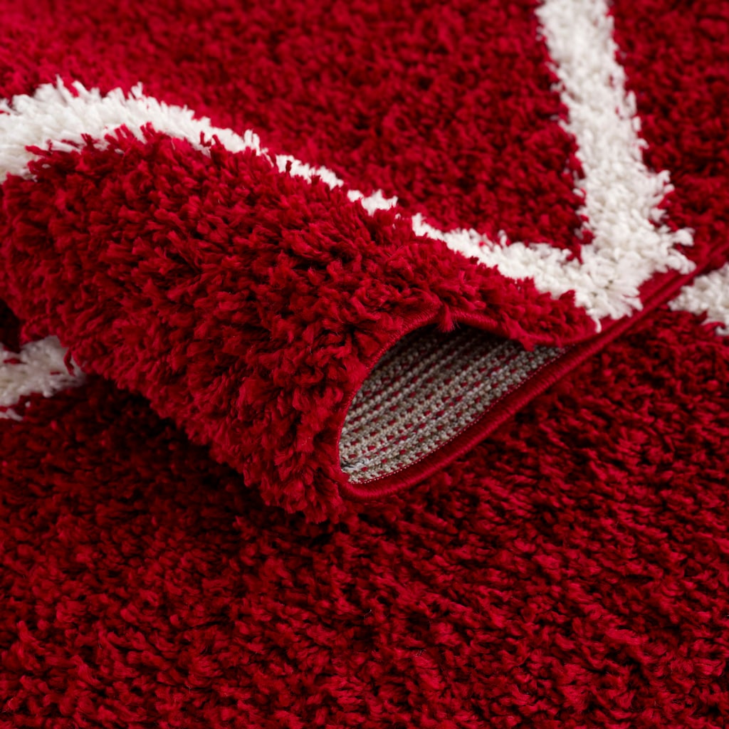 Madrid Rot – Hochflor Teppich
