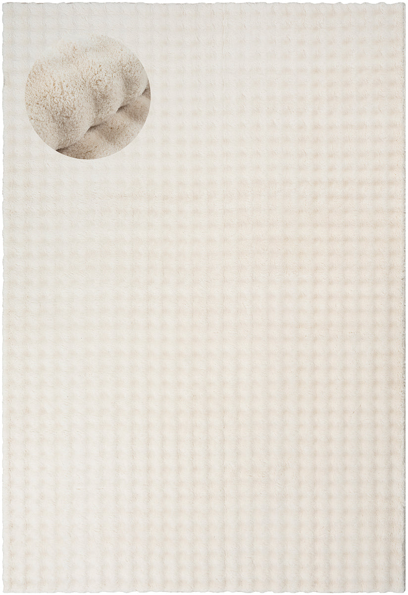 Flow Flauschiger Bubble Hochflor Teppich, 67 70-Beige