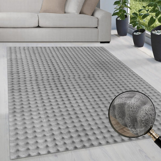 Flow Flauschiger Bubble Hochflor Teppich, 67 995-Anthracite