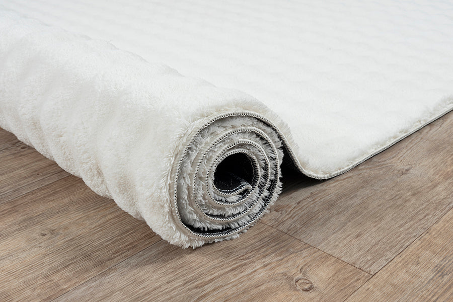Flow Flauschiger Bubble Hochflor Teppich, 67 60-Cream