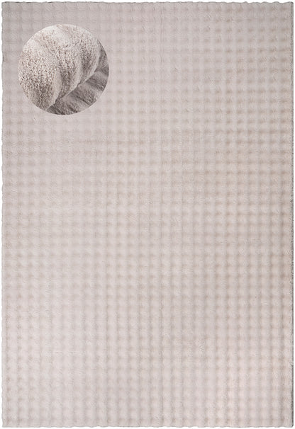 Flow Flauschiger Bubble Hochflor Teppich, 67 760-Sand