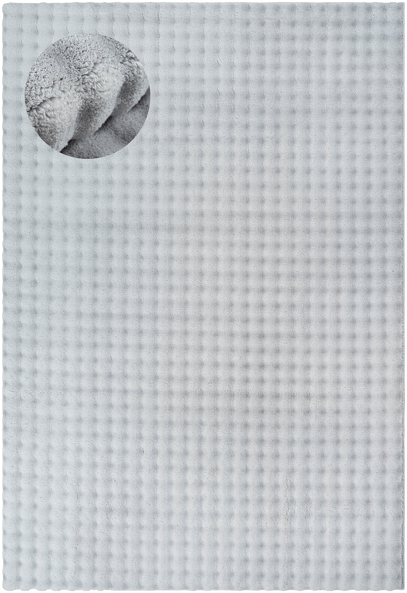 Flow Flauschiger Bubble Hochflor Teppich, 67 95-Grey
