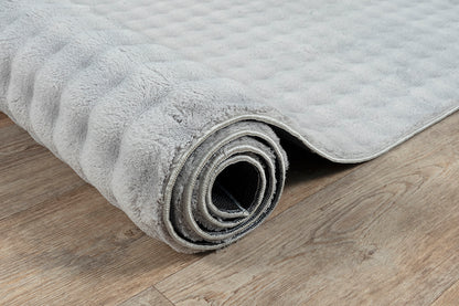 Flow Flauschiger Bubble Hochflor Teppich, 67 95-Grey