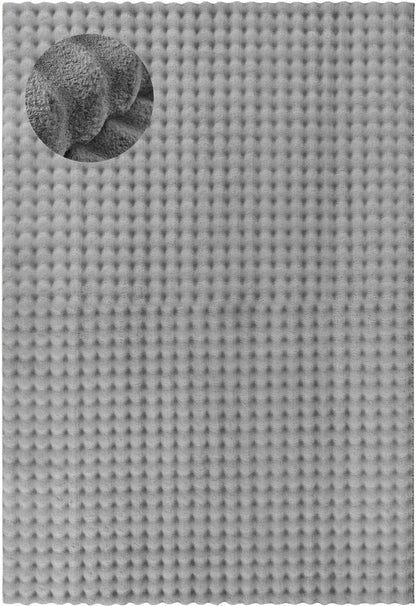 Flow Flauschiger Bubble Hochflor Teppich, 67 995-Anthracite
