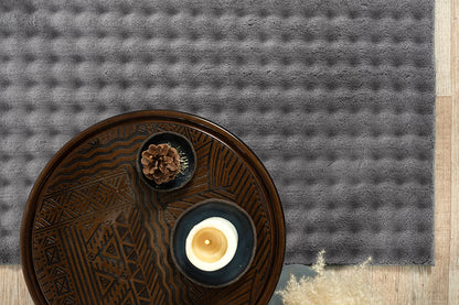 Flow Flauschiger Bubble Hochflor Teppich, 67 995-Anthracite