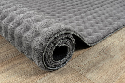 Flow Flauschiger Bubble Hochflor Teppich, 67 995-Anthracite