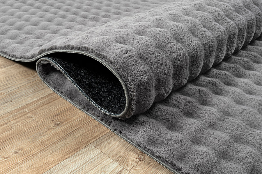 Flow Flauschiger Bubble Hochflor Teppich, 67 995-Anthracite