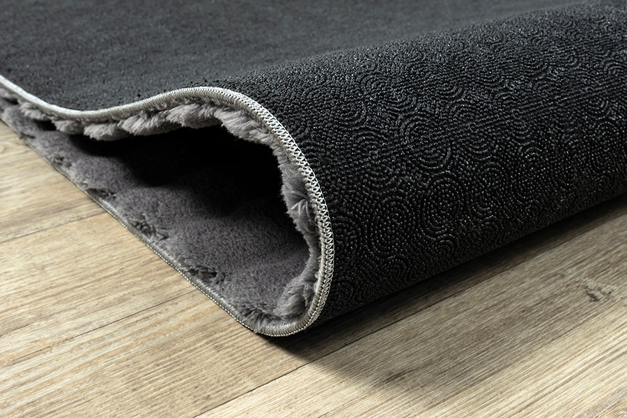 Flow Flauschiger Bubble Hochflor Teppich, 67 995-Anthracite