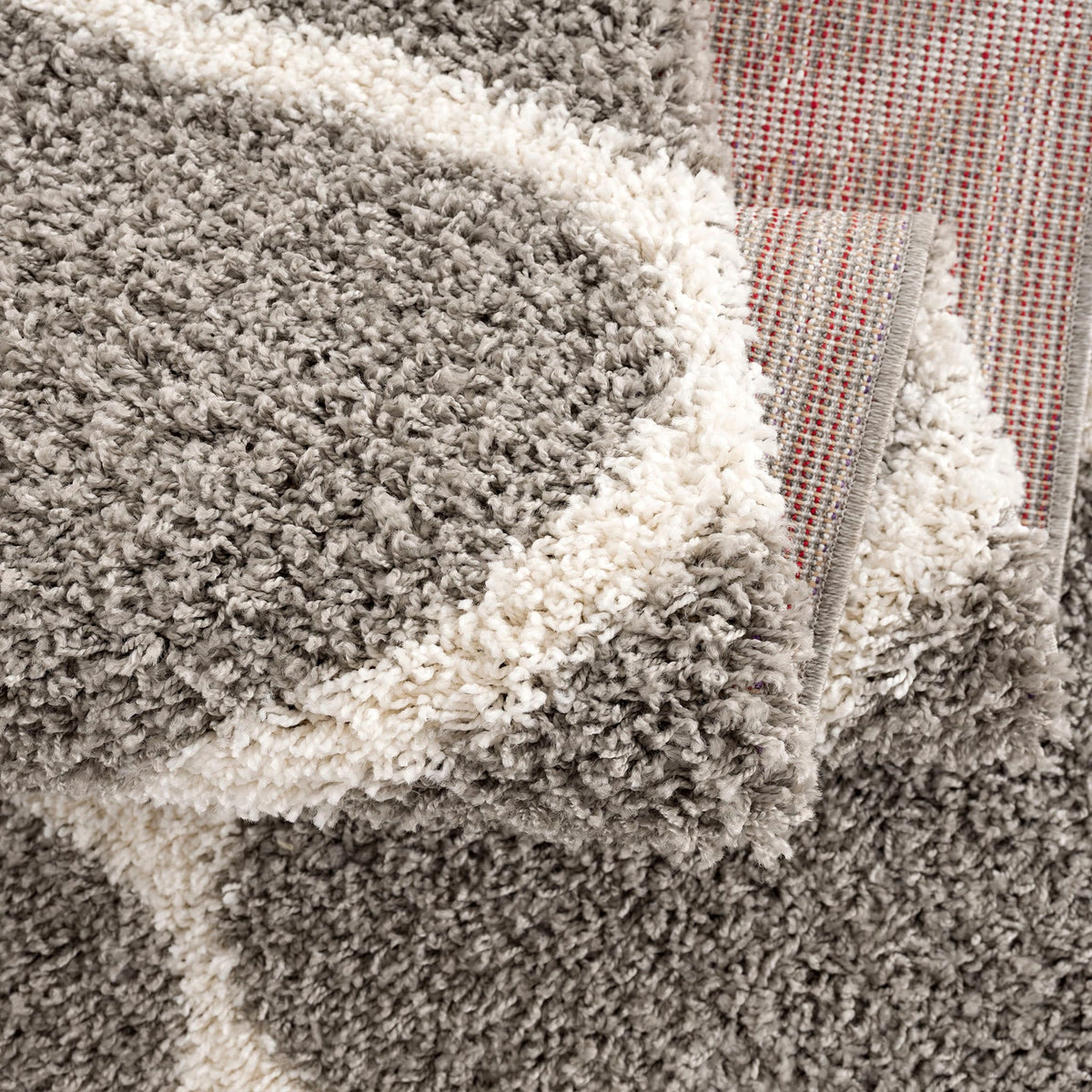Madrid Hellgrau – Runder Hochflor Teppich