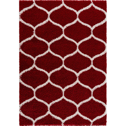 Madrid Rot – Hochflor Teppich