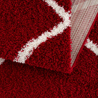 Madrid Rot – Hochflor Teppich