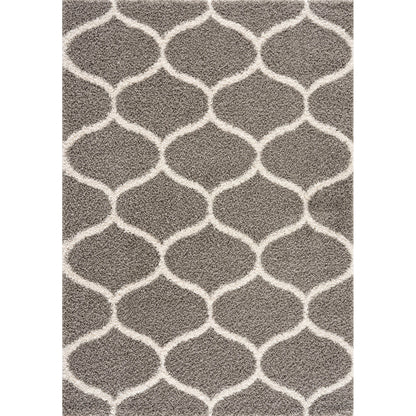 Madrid Hellgrau – Hochflor Teppich
