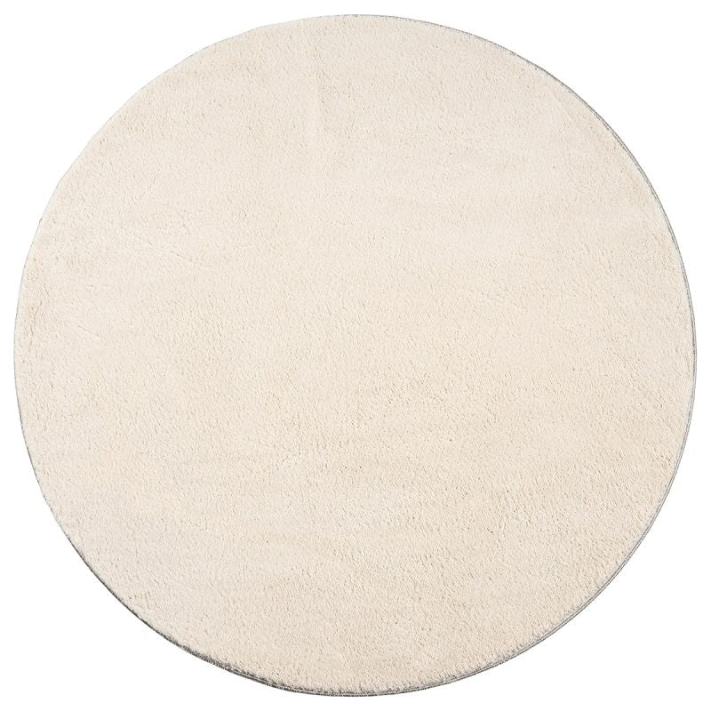 Loft washable | Beige | Hochflorteppich | rund