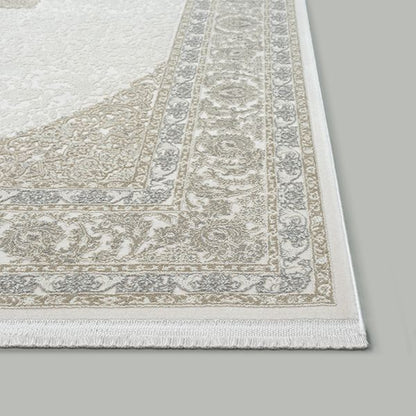 Fabia – Hochwertiger Design-Teppich mit Fransen 71291 71-Beige