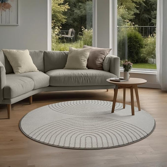 Kurzflor Teppich Eclipse 2320 195-Grey – Rund