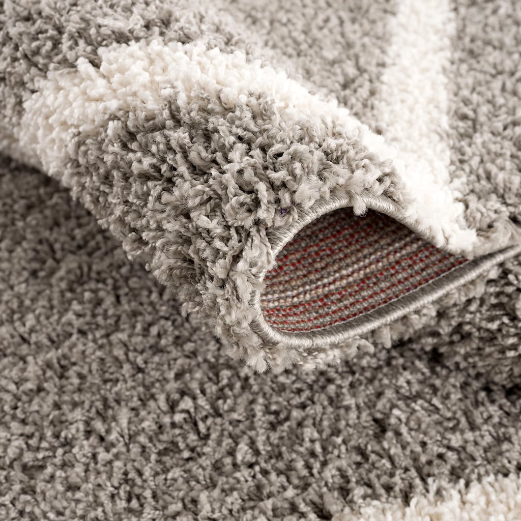 Madrid Hellgrau – Hochflor Teppich
