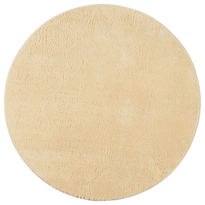 Loft washable | Gold | Hochflorteppich | rund