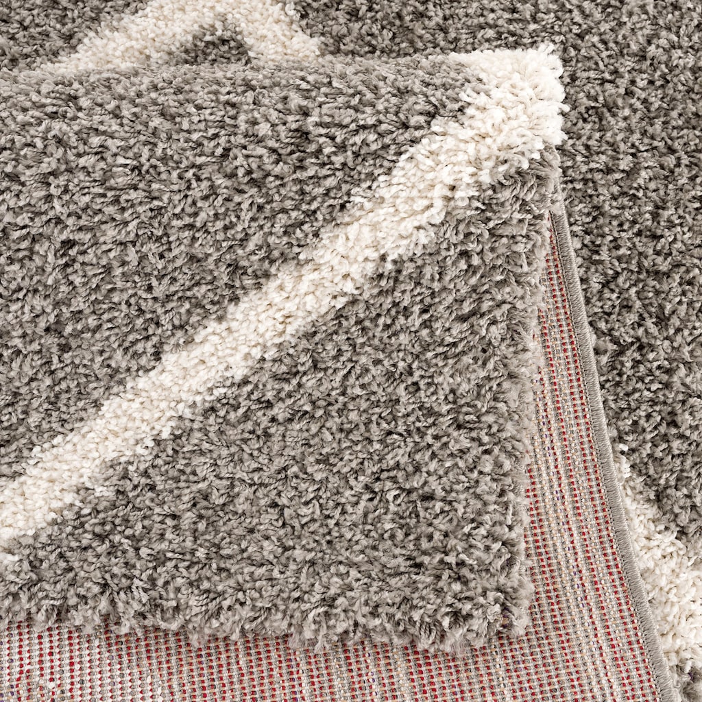 Madrid Hellgrau – Hochflor Teppich
