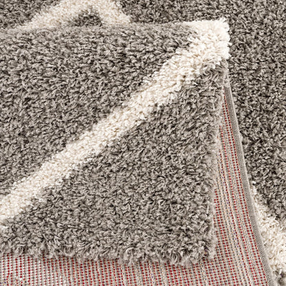 Madrid Hellgrau – Hochflor Teppich