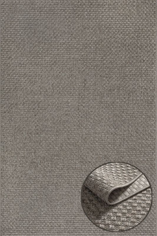 Merinos Helsinki Outdoor-Flachgewebe-Teppich in Taupe