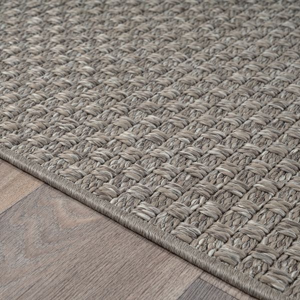 Merinos Helsinki Outdoor-Flachgewebe-Teppich in Taupe