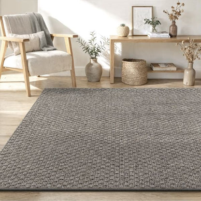 Merinos Helsinki Outdoor-Flachgewebe-Teppich in Taupe